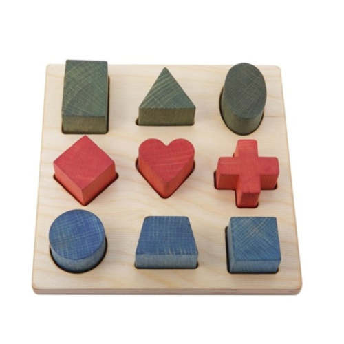 Rainbow Shapes Wooden Puzzle - Wooden Story