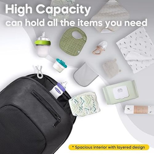Storage Bag Compatible with Doona Infant Car Seat, Organizer Bag,Wearable Backpack for Baby Travel,Stroller Bag for Doona Car Seat & Stroller (Black)