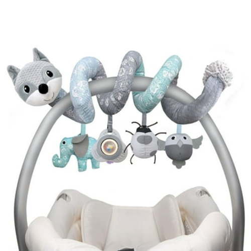 Car Seat Toys Newborn Toys, Stroller Toys Baby Toys 0-3 Months Infant Toys, Spiral Activity Plush Toys for Carseat Stroller Crib, Baby Toys for 0 3 6 9 12 Babies Boys Girls Infants