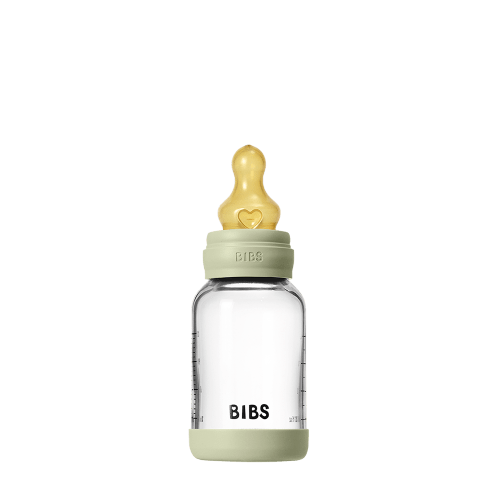 Baby Glass Bottle Set 4oz Latex - Sage