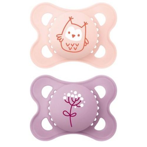 Mam Matte Original Deco Pacifier - 0-6 Months - Girl - 2pc