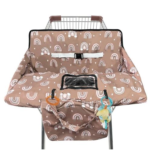 Shopping Cart Cover for Baby,2-in-1 High Chair Cover with Portable Cloth Bag,Cart Seat Pad for Babies Grocery Cushion Cover Restaurant,Suitable for All Supermarkets