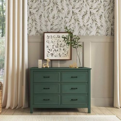 DaVinci Charlie 6-Drawer Double Dresser - Forest Green