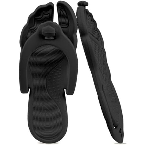 ZOORON Flip Flops for Women Men Travel Slippers Shower Shoes Foldable Bathroom Camp Beach Sandals Lightweight Non-Slip Quick Dry