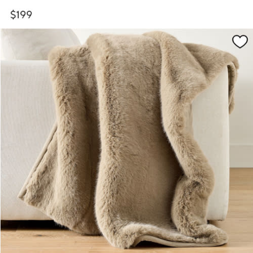 Faux Fur Mink Throw