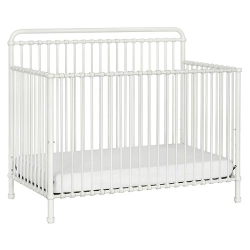 Namesake Winston 4-in-1 Convertible Metal Crib in Washed White, Greenguard Gold Certified