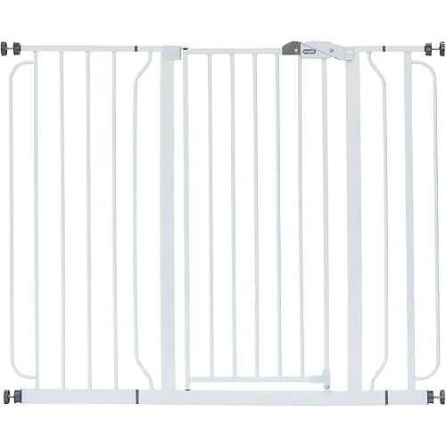 Regalo Safety Extra Tall and Wide Baby Safety Gate for Doorways & Bottom of Stairs, Pressure Mount Design for Babies 6-24 Months, Toddlers & Pets, Tested & Safe, American Designed, American Owned