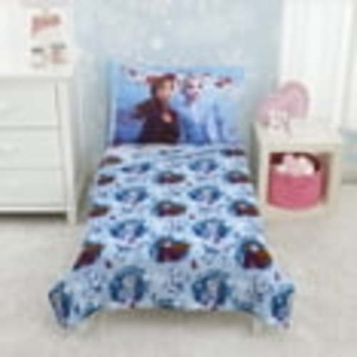 Disney Frozen 2 - Magical Journey - Light Blue, Lavender, Teal and White Super Soft Toddler Girl Blanket,