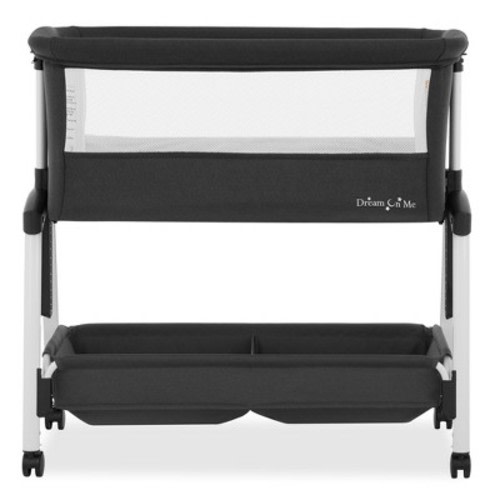Dream on Me Calypso Portable Bassinet with Wheels in Black