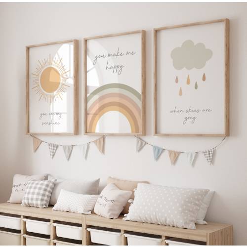 Neutral Nursery Prints, Nursery Decor, Rainbow Prints, Boys Nursery Decor, Girls Nursery Decor, Rainbow Prints, Girl Nursery, Boy Nursery