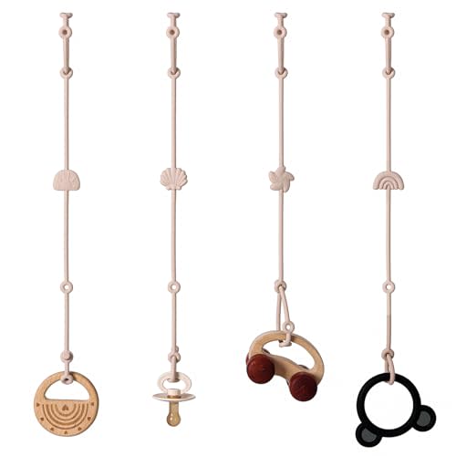 Andy Bear Toy Straps for Toddler Toy Safety Straps Silicone High Chair Toys Straps Toddler Bottle Straps for Strollers, High Chair, Car Seat, Stroller Accessories-Shifting Sand