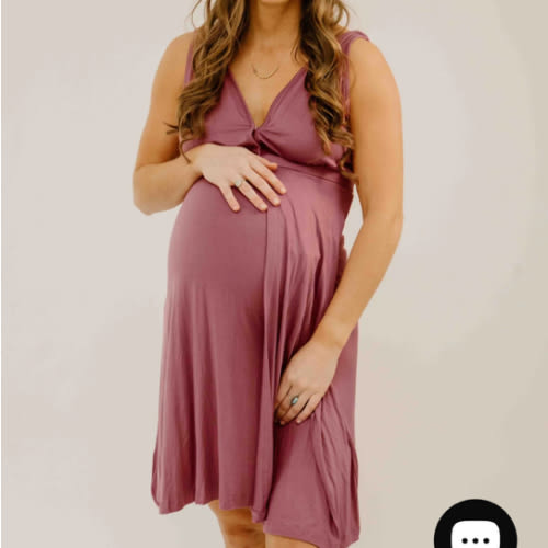 Juliet Labor & Postpartum Gown in Dusty Rose – Lila