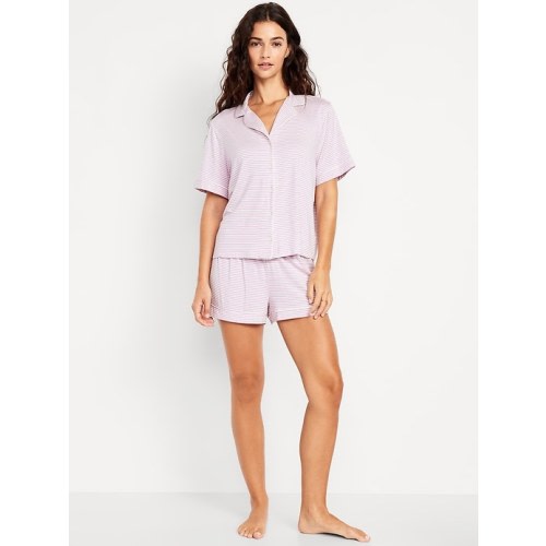 Sunday Sleep Knit Jersey Short Set | Old Navy