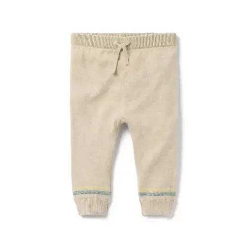 Baby Taupe Baby Stripe Cuff Sweater Pant by Janie and Jack