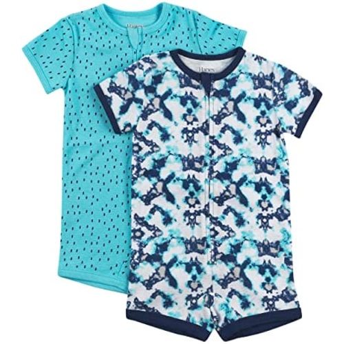 Hanes Baby Ultimate Zippin Short Sleeve Romper (2 Pack)
