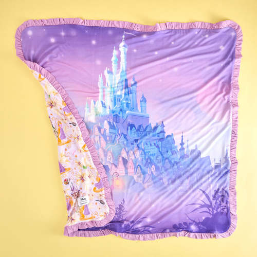 Disney Princess Rapunzel & Rapunzel's Castle Ruffled Luxette Patoo® Blanket