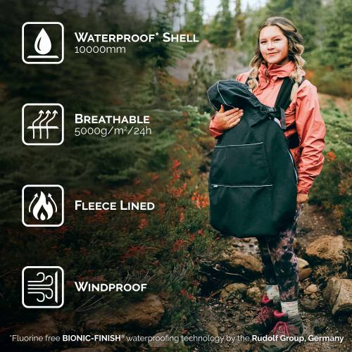Baby Waterproof Carrier Cover | Black
