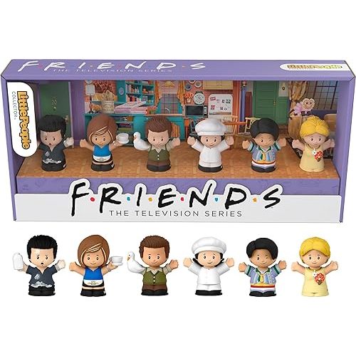 Little People Collector Friends TV Series Special Edition Figure Set for Adults & Fans, 6 Characters in a Display Toy Package