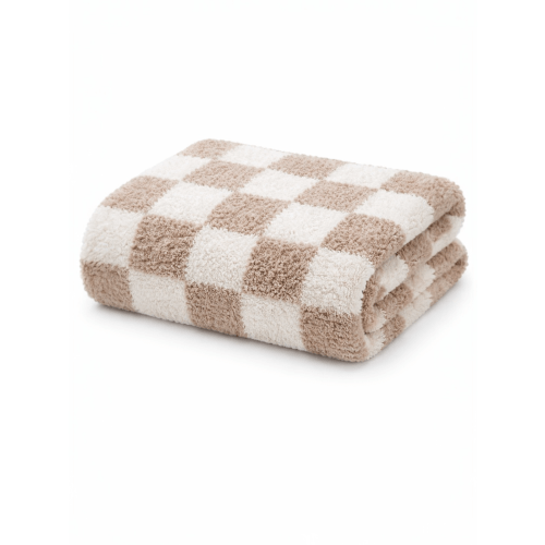 Phufy® Bliss Checkerboard Blanket, Cocoa