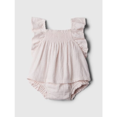 Baby Crinkle Gauze Flutter Outfit Set in barely pink, size: 18-24 M
