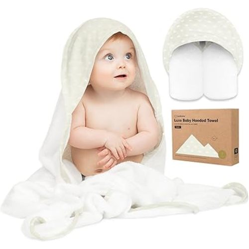 KeaBabies Baby Hooded Towel - Viscose Derived from Bamboo Baby Towel, Toddler Bath Towel, Infant Towels, Large Hooded Towel, Organic Baby Towels with Hood for Girls, Babies, Newborn Boys(Rainbow)