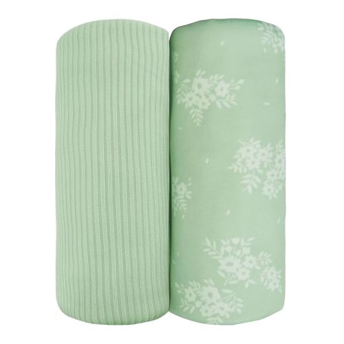 Viviland Jersey Swaddle Blanket, Ultra Soft Stretchy Receiving Blanket for Newborn, Baby Swaddle Wrap for Boys & Girls, 2 Packs,40 x 30 in, Grey & Pink