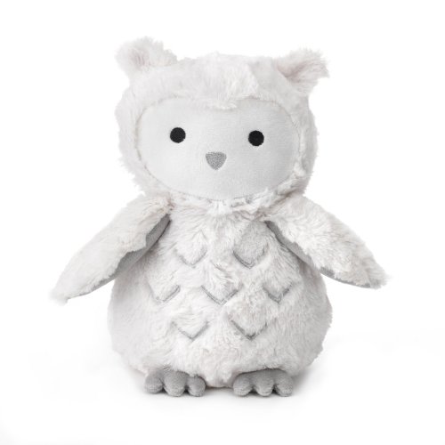 Luna White/Gray Plush Owl Stuffed Animal - Luna