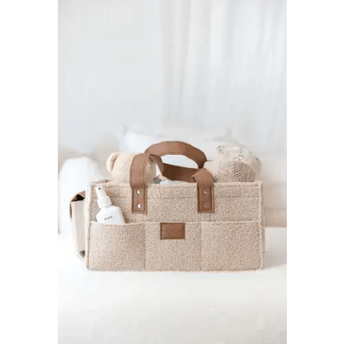 Nappy Caddy- Nude- Large Side Pocket