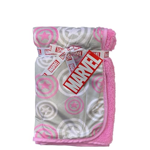 Marvel Avengers Captain America Baby Pink Blanket