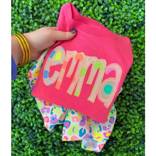Neon dot appliqué