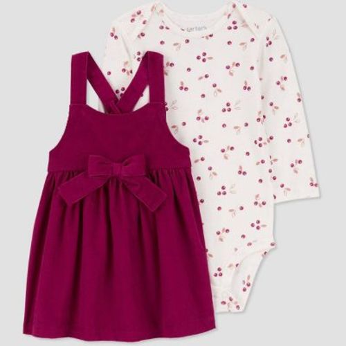 Carter's Just One You®️ Baby Girls' Floral Bow Dress Set - Purple