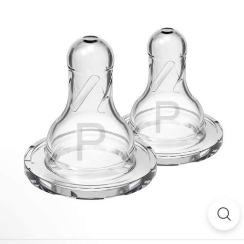 Dr. Brown's Natural Flow Narrow Baby Bottle Silicone Nipple, 2-Pack