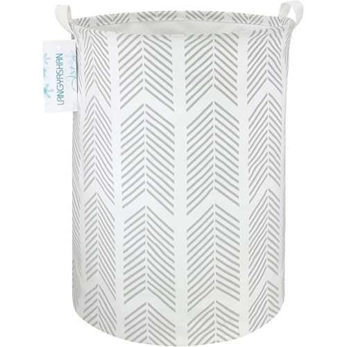 LANGYASHAN Laundry Basket Canvas Fabric Collapsible Organizer Basket for Storage Bin Toy Bins Gift Baskets Bedroom Clothes Children Nursery Hamper (Arrowhead)