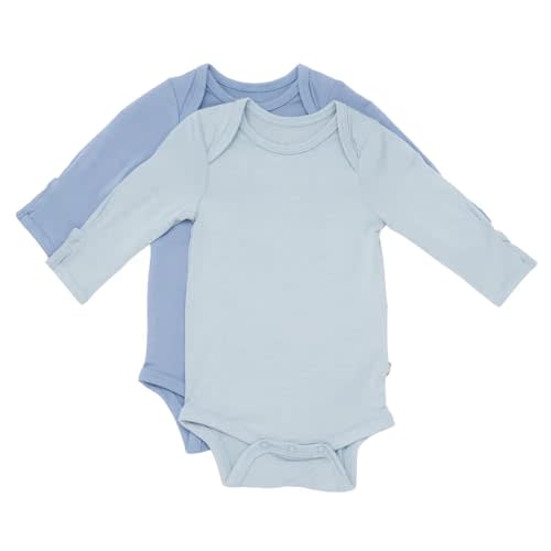 KYTE BABY Rayon made from Bamboo Long Sleeve Baby Bodysuits, 2-Pack