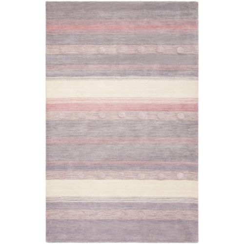 Safavieh Kids Sfk801 Hand Loomed Indoor Area Rug - Light Purple/ivory - 5'x8' - Safavieh