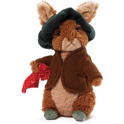 GUND Official Beatrix Potter Benjamin Bunny Plush, Stuffed Animal for Ages 1 and Up, Brown, 6.5”