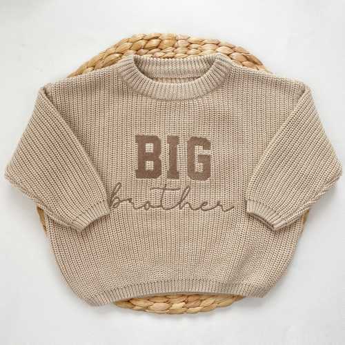 Embroidered Big Brother Sweater, Baby Announcement, Big Brother Gift, Sibling Matching Outfit, Baby Shower gift