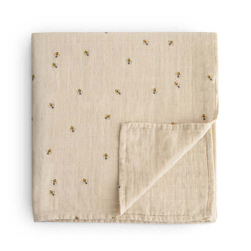 Organic Cotton Mushie Baby Muslin Swaddle Blanket