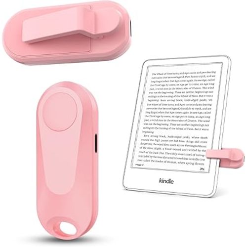 Remote Control Page Turner for Kindle Paperwhite Oasis Kobo eReaders, Camera Camcorder Remote Controls, Page Turner Clicker for ipad Tablets Reading Novels with Wrist Strap Storage Bag