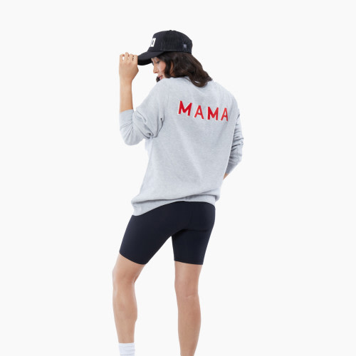Ingrid and Isabel Mama Sweatshirt - Light Heather Grey, L