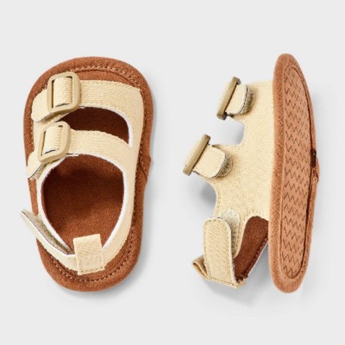 Baby Girls' Classic Buckle Fisherman Sandals - Cat & Jack™ Khaki, Size: 3-6M