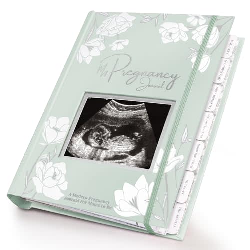 Pregnancy Journal, Pregnancy Announcements - 80 Pages Hard Cover Baby Books For Mom To Be Gift, Baby Memory Book Keepsake, Gender Reveal Gifts For New Moms, Mother's Day Gifts (Sage)