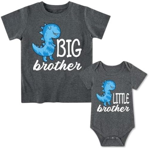 Funnycokid Big Brother Little Brother Matching Outfits Toddler Lil Bro Boy Shirts Set Baby Gifts Clothes