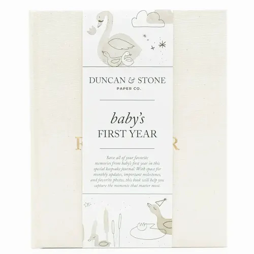 Baby First Year Book - Heirloom Keepsake Baby Memory Book to Record Important Milestones, Favorite Photos & More - Pregnancy Books (Cream,112 Pages)