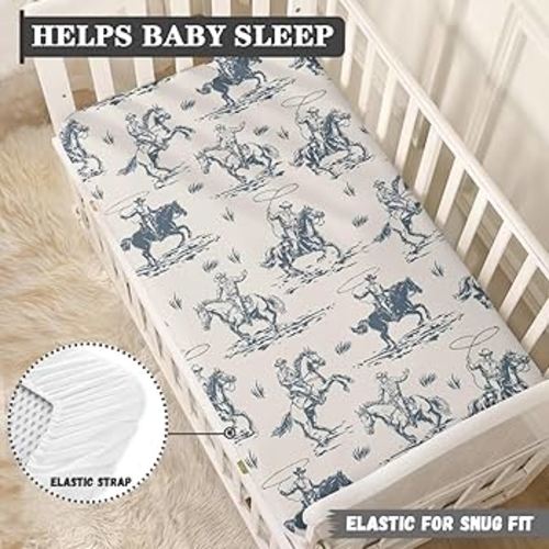 Amazon.com: JIANADAER Cowboys Horse Western Fitted Crib Sheet Vintage West Desert Standard Crib Mattress Fitted Sheet American Wild Toddler Bed Mattress Sheets Crib Mattress Sheet 28"x52" : Baby