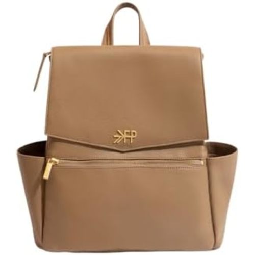 Freshly Picked Mini Classic Diaper Bag Backpack, Wipeable/Vegan Leather (Toffee)