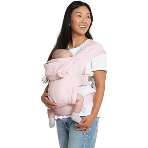 babyGap by Delta Children Legacy 3-in-1 Baby Carrier – Newborn to Toddler (Holds 7.5 to 25 lbs.), Face-in and Face-Out Baby Carrier Wrap with Lumbar Support, Ergonomic, Blush