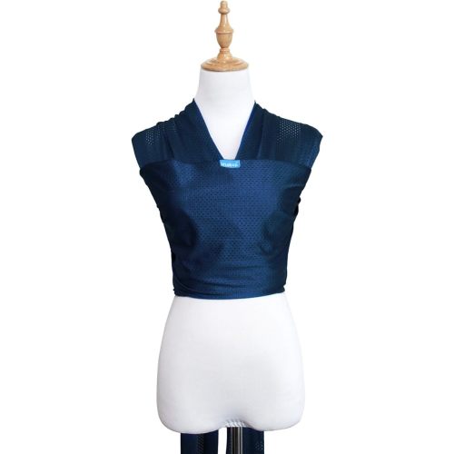 Baby Wrap Sling Carrier for Newborn, Infant, Toddler, Kid | Breathable Lightweight Stretch Mesh Water Sling | Nice for Summer, Pool, Beach, Swimming | Perfect Shower Gift Dark Blue
