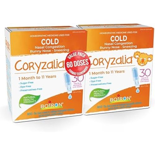 Boiron Coryzalia Children 60 Unit-doses (1 Ml Each) Bonus Pack for Colds and Cold Symptoms 60 Milliliter