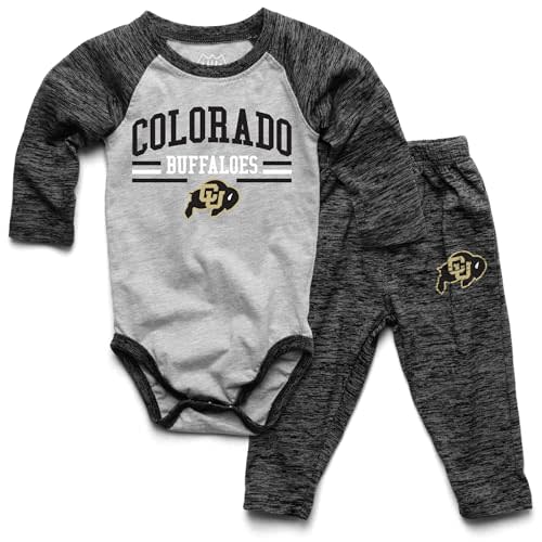 Wes and Willy Baby College Sports Fan Long Sleeve One Piece and Pant Set